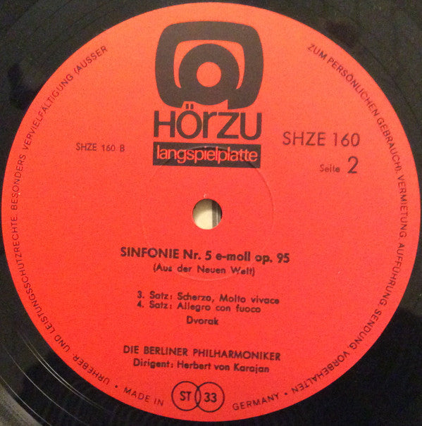 Antonín Dvořák, Berliner Philharmoniker, Herbert von Karajan : Sinfonie Aus Der Neuen Welt (LP, Album)