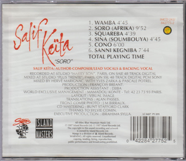 Salif Keita : Soro (CD, Album, RE, RP)