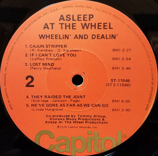 Asleep At The Wheel : Wheelin' And Dealin' (LP, Album, Los)