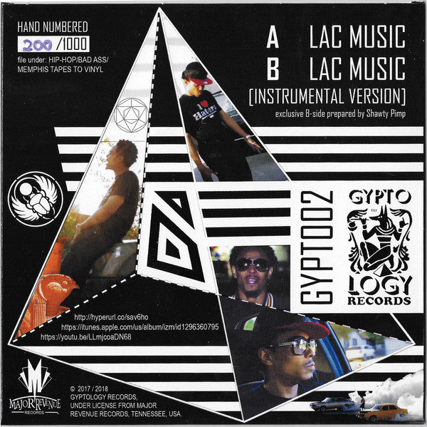 Shawty Pimp : Lac Music (7", Single, Ltd, Num)