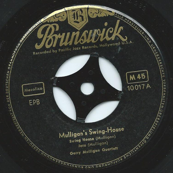 Gerry Mulligan Quartet : Gerry Mulligan´s Swing House (7", EP)