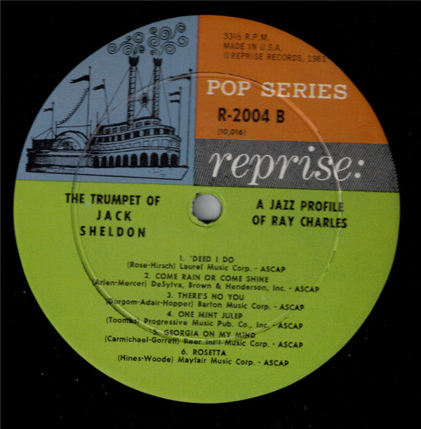 Jack Sheldon : A Jazz Profile Of Ray Charles (LP, Album)