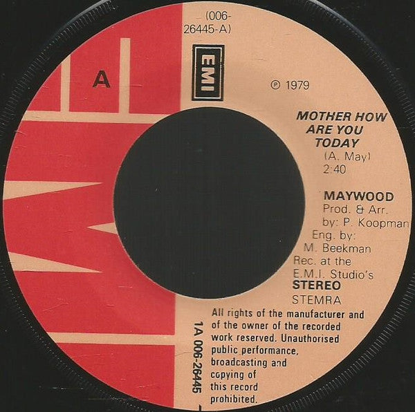 Maywood : Mother How Are You Today (7")