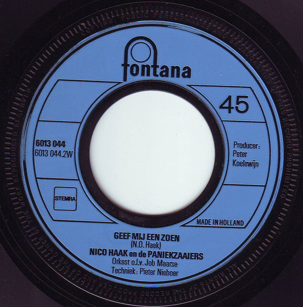 Nico Haak En De Paniekzaaiers : Joekelille (7", Single)