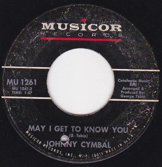 Johnny Cymbal : It Looks Like Love / May I Get To Know You (7", Single)