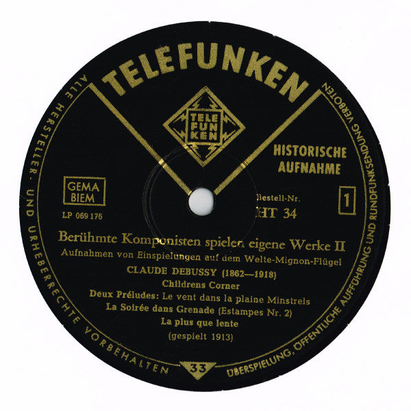 Claude Debussy, Maurice Ravel : Berühmte Komponisten Spielen Eigene Werke II - Musikalische Dokumente (LP, Comp)