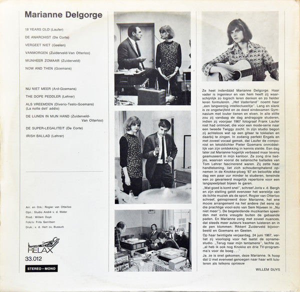Marianne Delgorge : Marianne Delgorge (LP, Album)