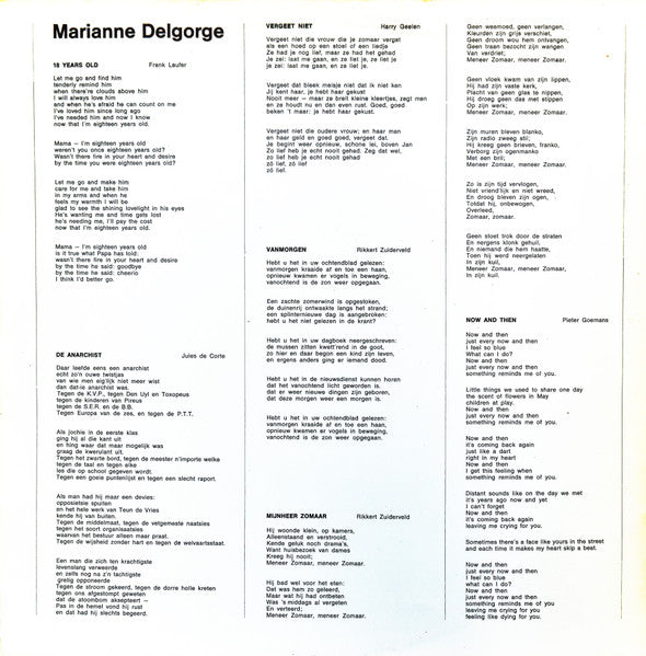 Marianne Delgorge : Marianne Delgorge (LP, Album)
