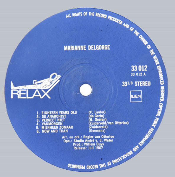 Marianne Delgorge : Marianne Delgorge (LP, Album)