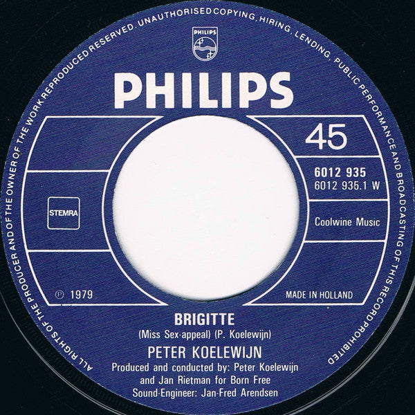 Peter Koelewijn : Brigitte (Miss Sex-appeal)  (7")
