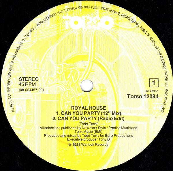 Royal House : Can You Party ? (12")