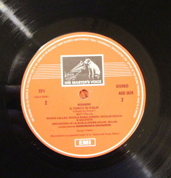 Gioacchino Rossini, Maria Callas, Nicola Rossi-Lemeni, Nicolai Gedda, Jolanda Gardino, Piero De Palma, Franco Calabrese, Mariano Stabile, Orchestra Del Teatro Alla Scala, Gianandrea Gavazzeni, Vittore Veneziani : Il Turco In Italia (Box + 2xLP, RM, Ele)