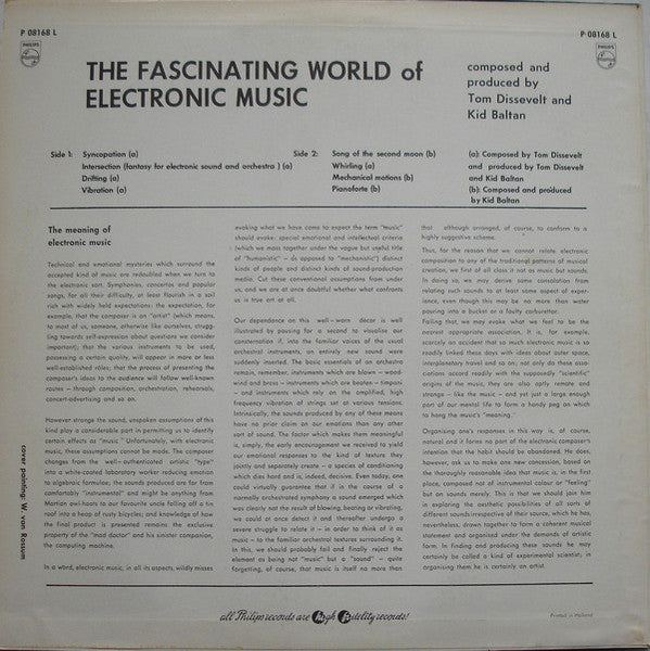 Tom Dissevelt & Kid Baltan : The Fascinating World Of Electronic Music (LP, Comp, Mono, RP)