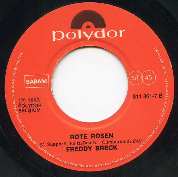 Freddy Breck : Überall Auf Der Welt / Rote Rosen (7", Single, RE)