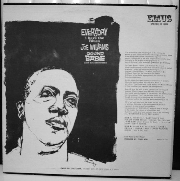 Joe Williams, Count Basie And His Orchestra* : Everyday I Have The Blues (LP, Album, RE)