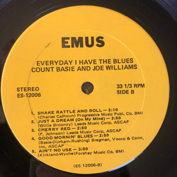 Joe Williams, Count Basie And His Orchestra* : Everyday I Have The Blues (LP, Album, RE)