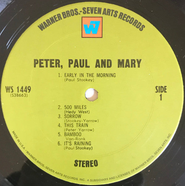 Peter, Paul And Mary* : Peter, Paul And Mary (LP, Album, RP, Ter)