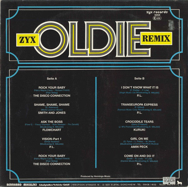 Various : ZYX-Oldie-Remix (12", Mixed)