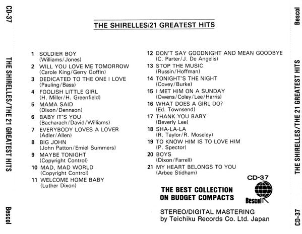 The Shirelles : The 21 Greatest Hits (CD, Comp)