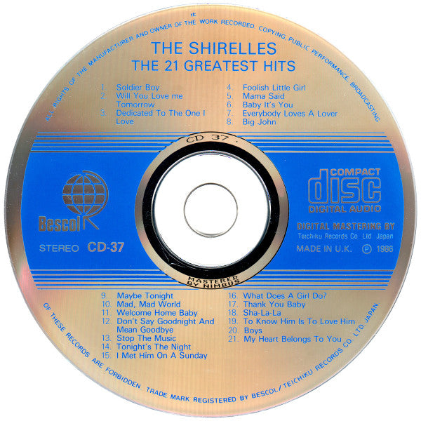 The Shirelles : The 21 Greatest Hits (CD, Comp)