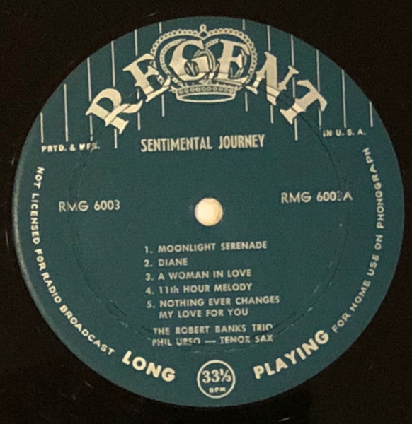 Phil Urso, Bob Banks* : Sentimental Journey (LP, Album, Mono)