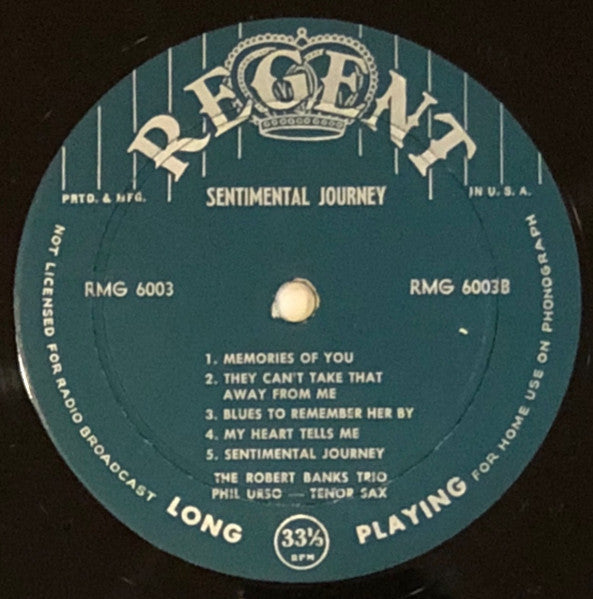 Phil Urso, Bob Banks* : Sentimental Journey (LP, Album, Mono)