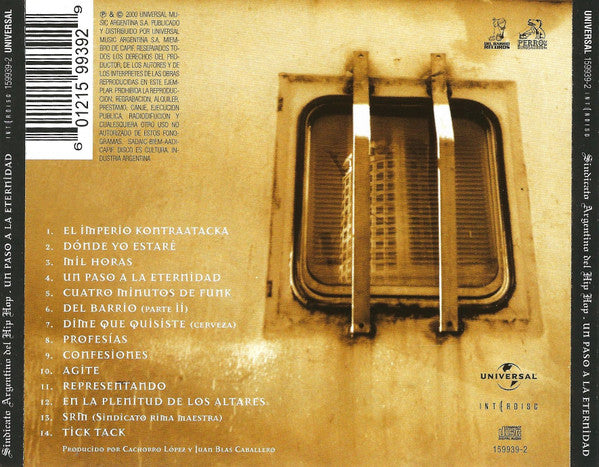 Sindicato Argentino Del Hip Hop : Un Paso A La Eternidad (CD, Album)