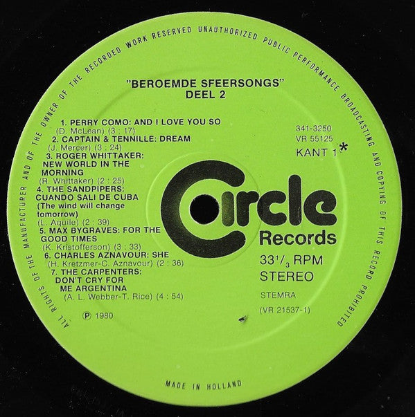 Various : Beroemde Sfeersongs 2 - Grand Gala Door 's Werelds Beste Vocalisten (2xLP, Comp, Gat)