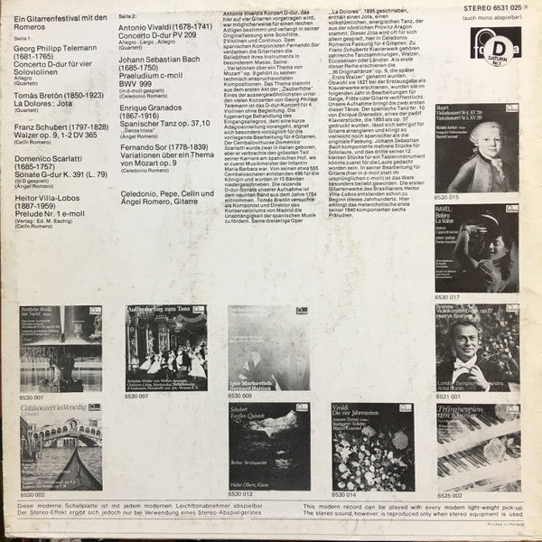 The Romeros : Ein Gitarrenfestival Mit Den Romeros (LP, RE)