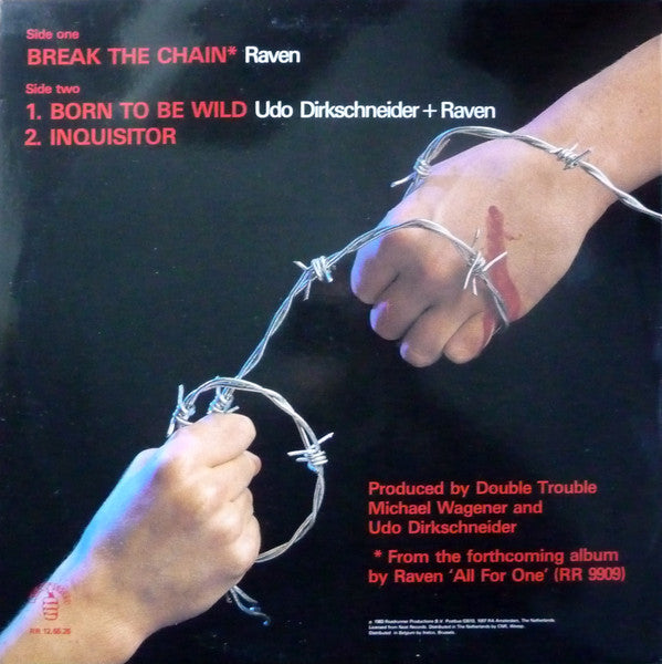 Raven (6) With Udo Dirkschneider : Break The Chain (12", Maxi)