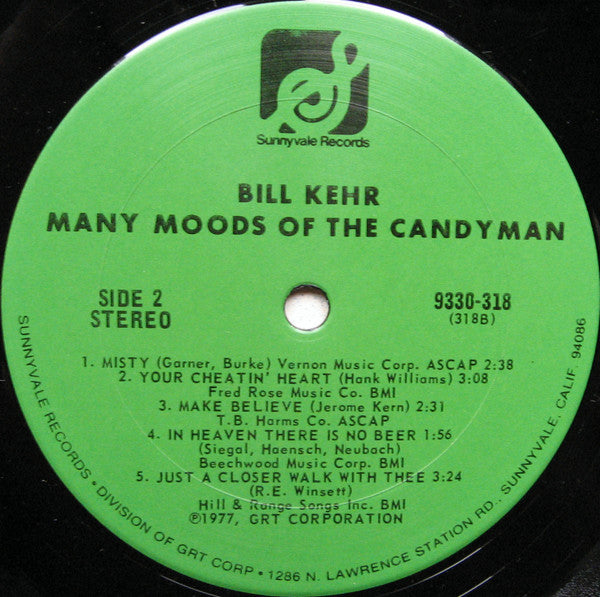 Bill Kehr : The Many Moods Of The Candyman (LP, Album, Gre)