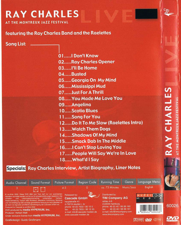 Ray Charles : At The Montreux Jazz Festival (DVD-V)