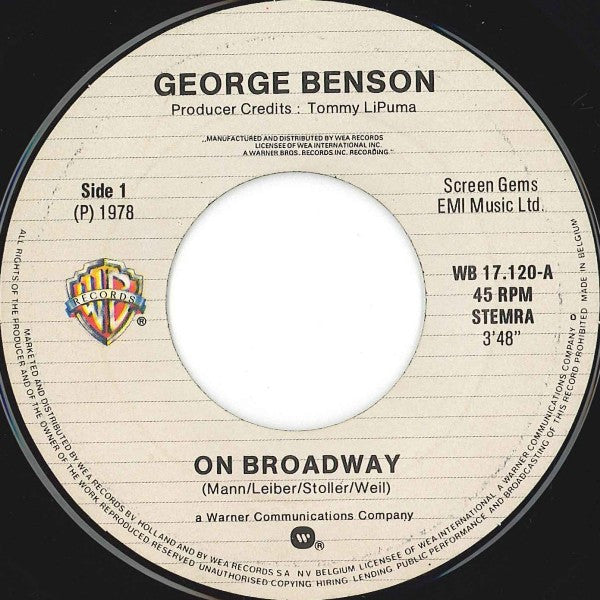 George Benson : On Broadway / We As Love (7", Single)