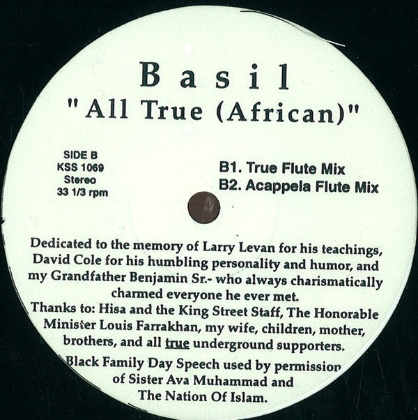 Basil : All True (African) (12")