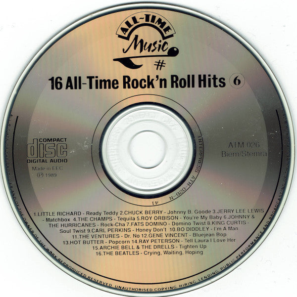 Various : 16 All-Time Rock 'n Roll Hits 6 (CD, Comp)