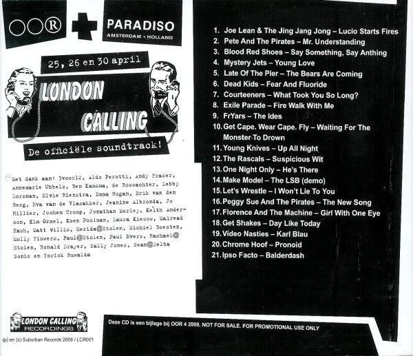 Various : London Calling - De Officiële Soundtrack! (CD, Promo, Smplr)