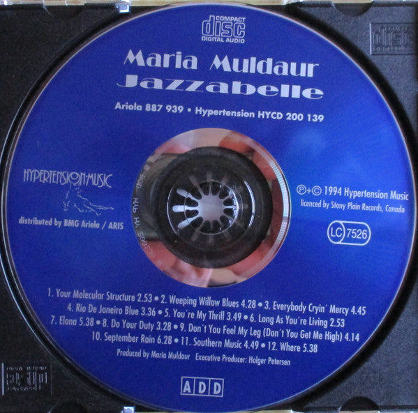 Maria Muldaur : Jazzabelle (CD, Album)