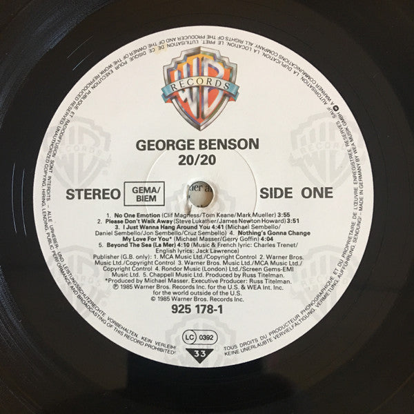 George Benson : 20/20 (LP, Album, RSA)