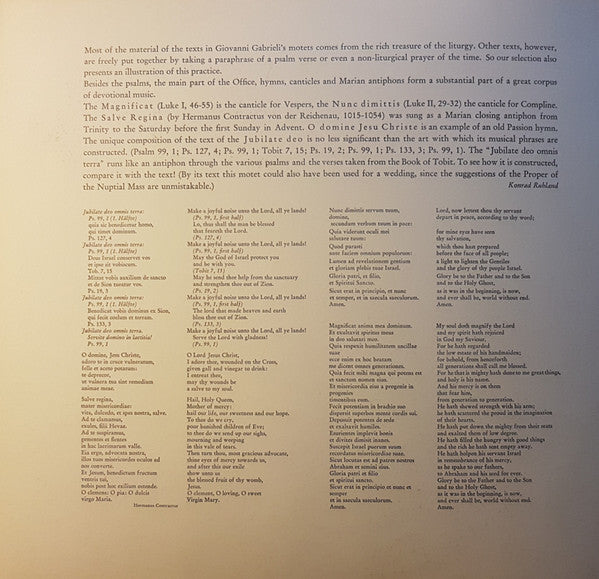 Giovanni Gabrieli : Venetian Polychoral Music Circa 1600 (LP, Album)