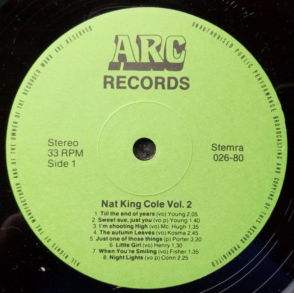 Nat King Cole : ARC's Super Oldies Of Nat King Cole Vol. 26 (LP, Comp)