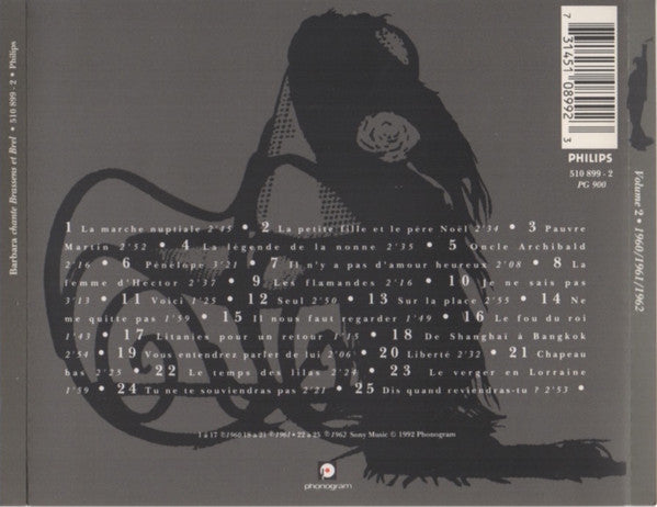 Barbara (5) : Volume 2 · 1960/1961/1962  Barbara Chante Brassens Et Brel  (CD, Comp)