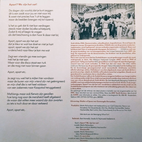 Mother Of Spear met Gemengde Gevoelens : Apart? We Zijn Het Zat! (LP, Album)