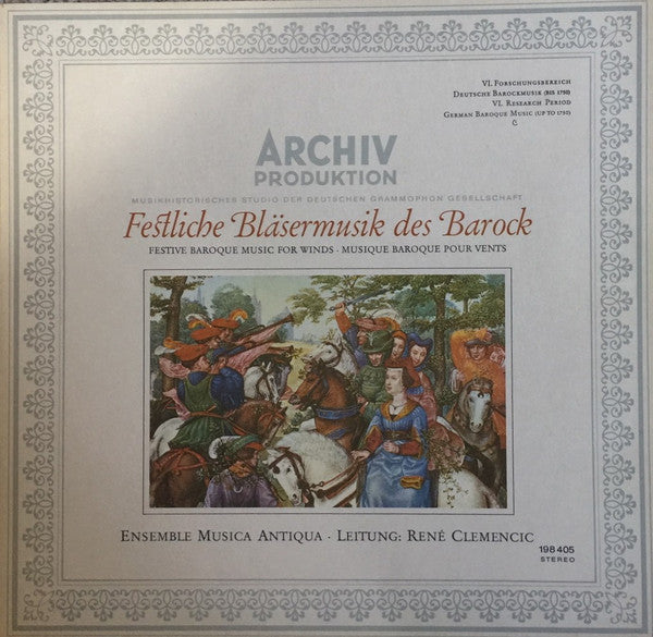 Musica Antiqua Wien • René Clemencic : Festliche Bläsermusik Des Barock (LP, Tri)