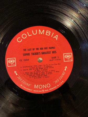 Sophie Tucker : The Last Of The Red Hot Mamas: Sophie Tucker's Greatest Hits (LP, Comp, Mono)