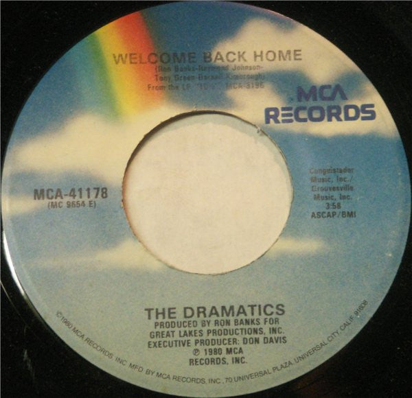 The Dramatics : Welcome Back Home / A Marriage On Paper Only (7", Single)