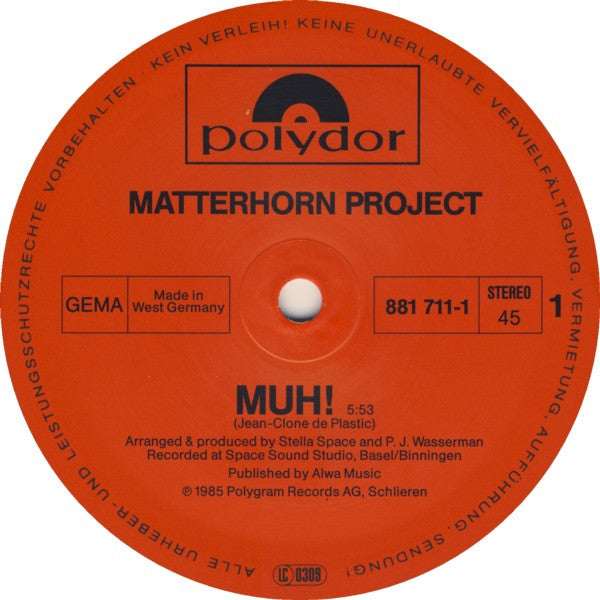 Matterhorn Project : Muh! (12", Maxi)