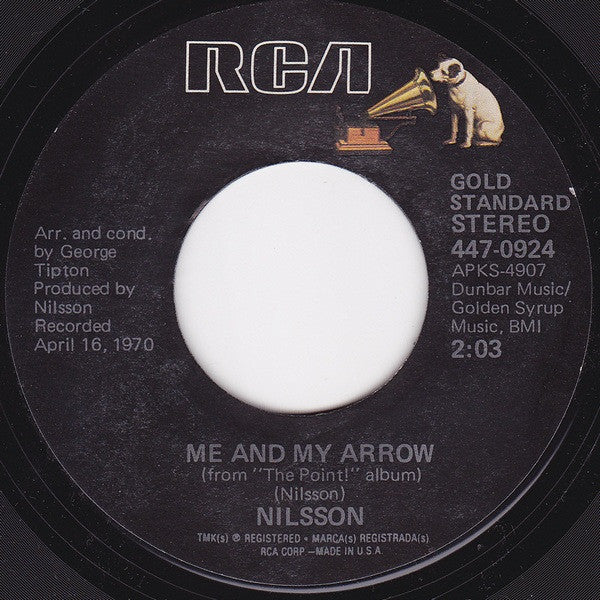 Harry Nilsson : Without You / Me And My Arrow (7", Single, RE, Styrene)