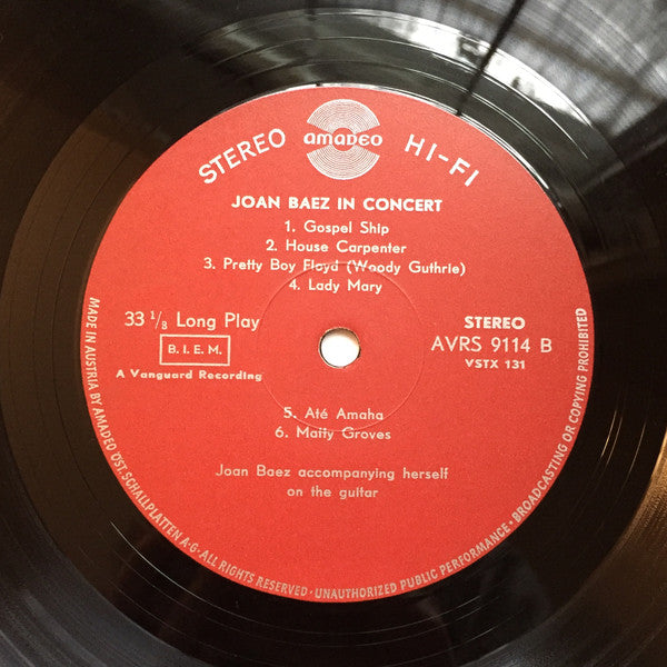 Joan Baez : In Concert (LP, Album)