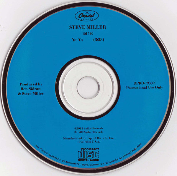 Steve Miller : Ya Ya (CD, Single, Promo)