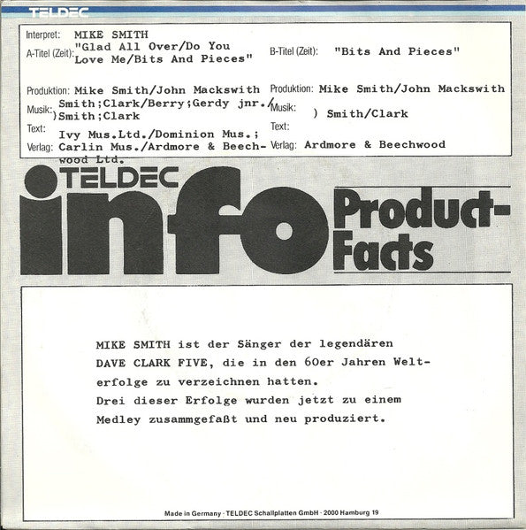 Mike Smith (16) : Medley (7", Single)